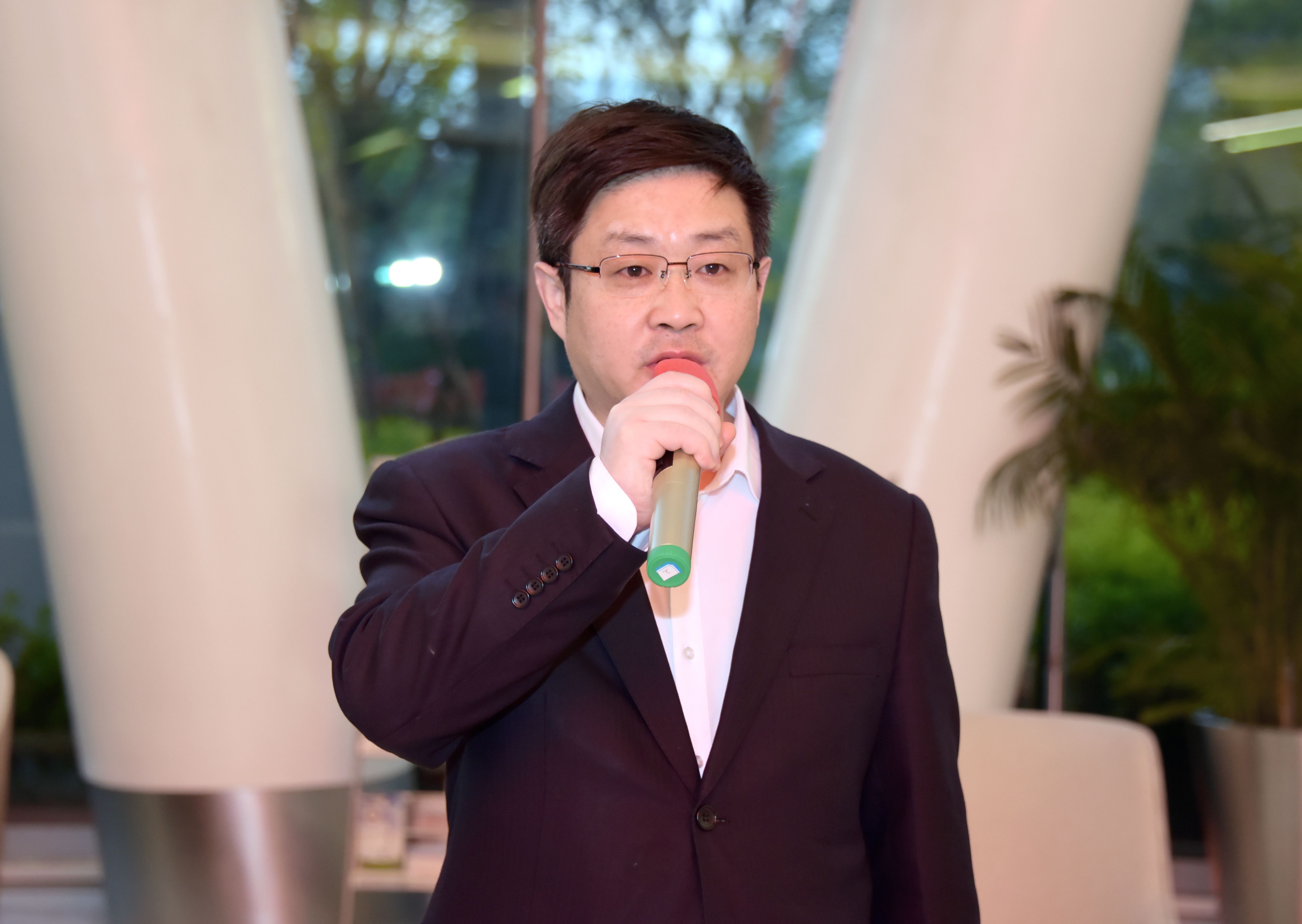 肖駿執(zhí)行院長(zhǎng)致辭（通訊員：林國(guó)山攝）