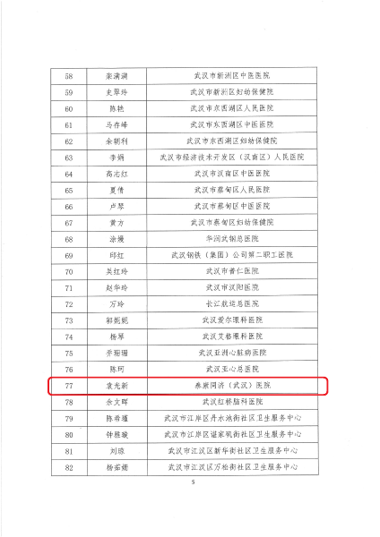 武漢市護(hù)理學(xué)會2022年表揚(yáng)“十佳護(hù)理工作者”、百名優(yōu)秀護(hù)理工作者的決定“